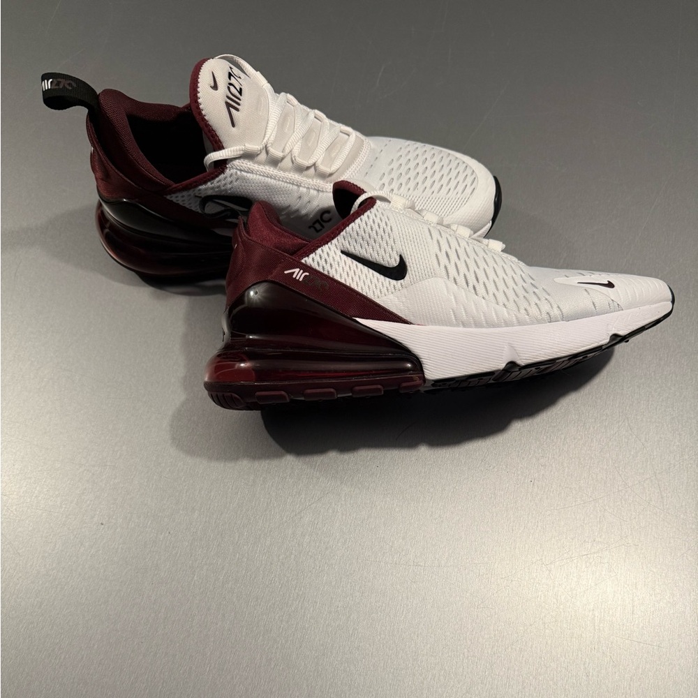Nike White and Red Athletic Shoes with Air Max 270.  Worn twice.  9/10 condition